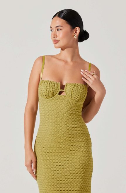 Jaida Bustier Bodycon Midi Dress