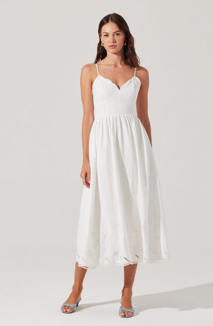 Kaidi Embroidered Midi Dress